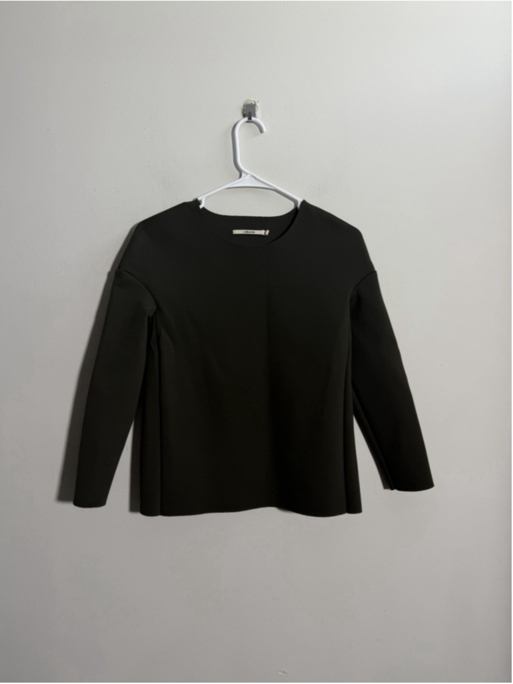 Women’s J Brand Auden Neoprene Long Sleeve Shirt Top Dark Green - Size XS